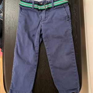 Polo blue pants with belt